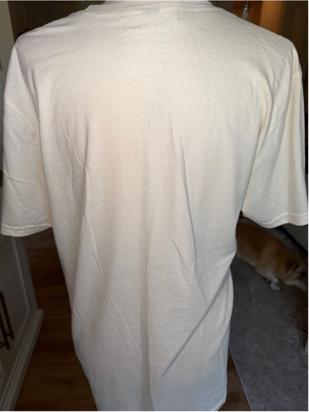 Keep It Gypsy Cream Leopard Print Short Sleeve Embellished Tee M - Picture 4 of 6